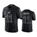 Philadelphia Eagles #11 A. J. Brown Black Reflective Limited Stitched Jersey