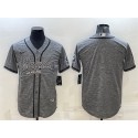 Philadelphia Eagles Blank Gray With Patch Cool Base Stitched Baseball Jersey