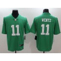 Philadelphia Eagles #11 Carson Wentz Green Vapor Untouchable Player Limited Jersey