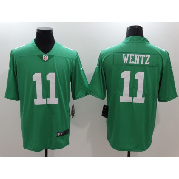 Philadelphia Eagles #11 Carson Wentz Green Vapor Untouchable Player Limited Jersey