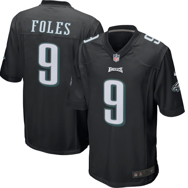Philadelphia Eagles #9 Nick Foles Black Game Event Stitched Jersey