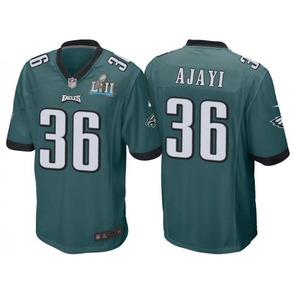Philadelphia Eagles #36 Jay Ajayi Green Super Bowl LII Game Event Stitched Jersey