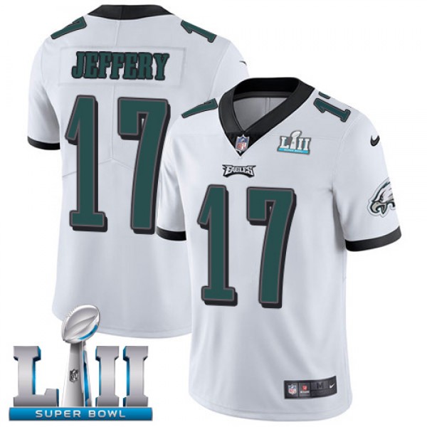 Philadelphia Eagles #17 Alshon Jeffery White Super Bowl LII Game Stitched Jersey