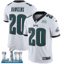 Philadelphia Eagles #20 Brian Dawkins White Super Bowl LII Game Stitched Jersey