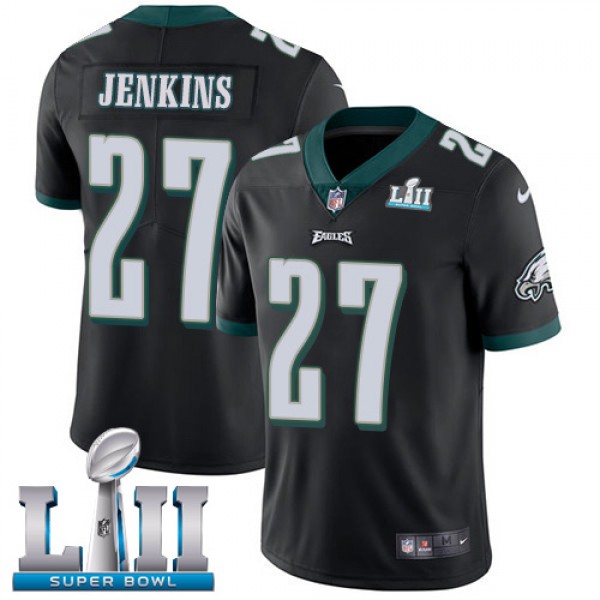 Philadelphia Eagles #27 Malcolm Jenkins Black Super Bowl LII Game Stitched Jersey