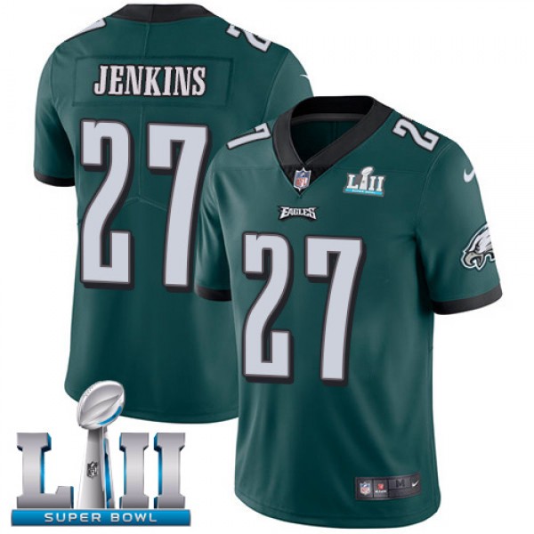 Philadelphia Eagles #27 Malcolm Jenkins Green Super Bowl LII Game Stitched Jersey