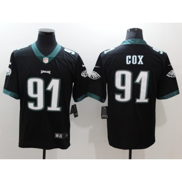 Philadelphia Eagles #91 Fletcher Cox Black Vapor Untouchable Limited Stitched Jersey