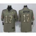 Philadelphia Eagles #17 Alshon Jeffery Olive Camo Salute To Service Limited Stitched Jersey