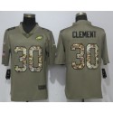 Philadelphia Eagles #30 Corey Clement Olive Camo Salute To Service Limited Stitched Jersey