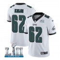 Philadelphia Eagles #62 Jason Kelce White With SuperBowl Patch Vapor Untouchable Limited Stitched Jersey