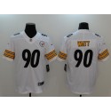 Pisttsburgn Steelers #90 T.J. Watt White Vapor Untouchable Player Limited Jersey