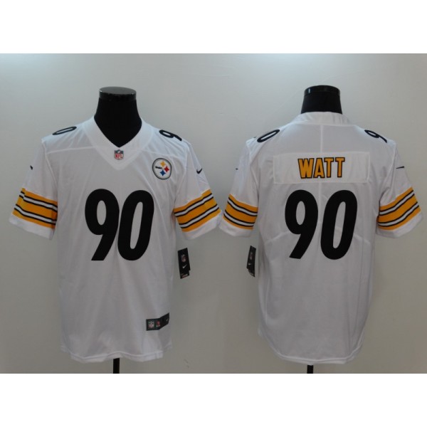 Pisttsburgn Steelers #90 T.J. Watt White Vapor Untouchable Player Limited Jersey