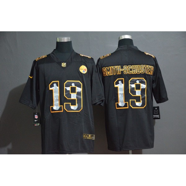 Pittsburgh Steelers #19 JuJu Smith-Schuster Black Jesus Faith Edition Limited Stitched Jersey