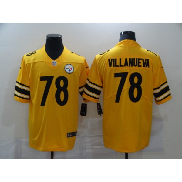 Pittsburgh Steelers #78 Alejandro Villanueva Gold Inverted Legend Limited Stitched Jersey