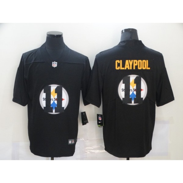 Pittsburgh Steelers #11 Chase Claypool Black Shadow Logo Limited Stitched Jersey