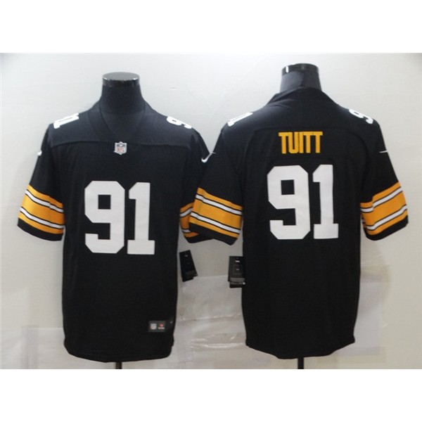 Pittsburgh Steelers #91 Stephon Tuitt Black Vapor Untouchable Limited Stitched Jersey