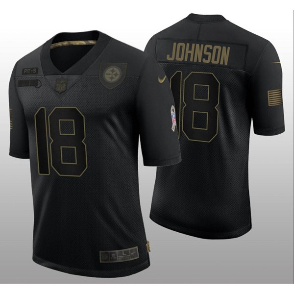 Pittsburgh Steelers #18 Diontae Johnson Black Vapor Untouchable Limited Stitched Jersey