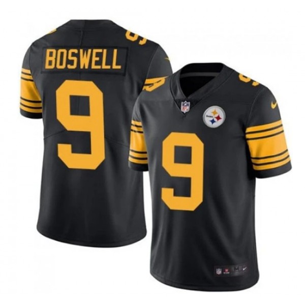 Pittsburgh Steelers #9 Chris Boswell Black Vapor Color Rush Stitched Jersey