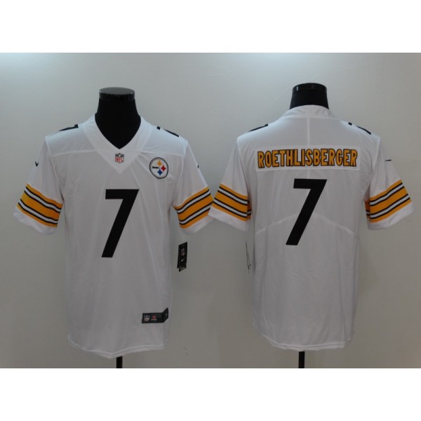 Pittsburgh Steelers #7 Ben Roethlisberger White Vapor Untouchable Player Limited Jersey