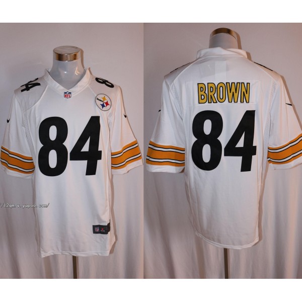 Pittsburgh Steelers #84 Antonio Brown White Stitched Limited Nike Jersey