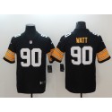 Pittsburgh Steelers #90 T. J. Watt Black Team Color Stitched Vapor Untouchable Limited Nike Jersey