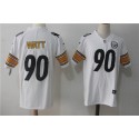Pittsburgh Steelers #90 T. J. Watt White Stitched Vapor Untouchable Limited Nike Jersey