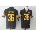 Pittsburgh Steelers #36 Jerome Bettis Black Limited Rush Stitched Nike Jersey