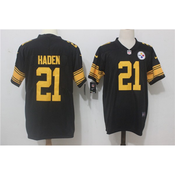 Pittsburgh Steelers #21 Joe Haden Black Limited Rush Stitched Nike Jersey