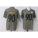 Pittsburgh Steelers #90 T.J. Watt Olive Salute To Service Limited Stitched Nike Jersey