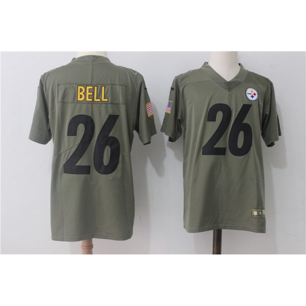 Pittsburgh Steelers #26 Le'Veon Bell Olive Salute To Service Limited Stitched Nike Jersey