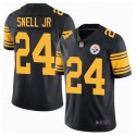 Pittsburgh Steelers # 24 Benny Snell Jr. Black Vapor Untouchable Limited Stitched Jersey Limited Stitched Jersey