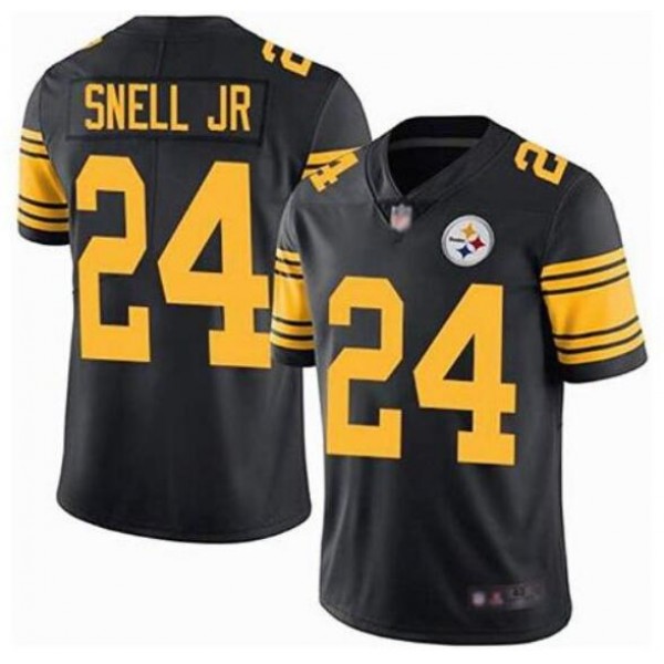 Pittsburgh Steelers # 24 Benny Snell Jr. Black Vapor Untouchable Limited Stitched Jersey Limited Stitched Jersey
