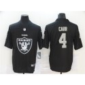 Raiders #4 Derek Carr 2020 Team Big Logo Black Limited Stitched Jersey
