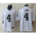 Raiders #4 Derek Carr White Stitched Game Nike Jersey