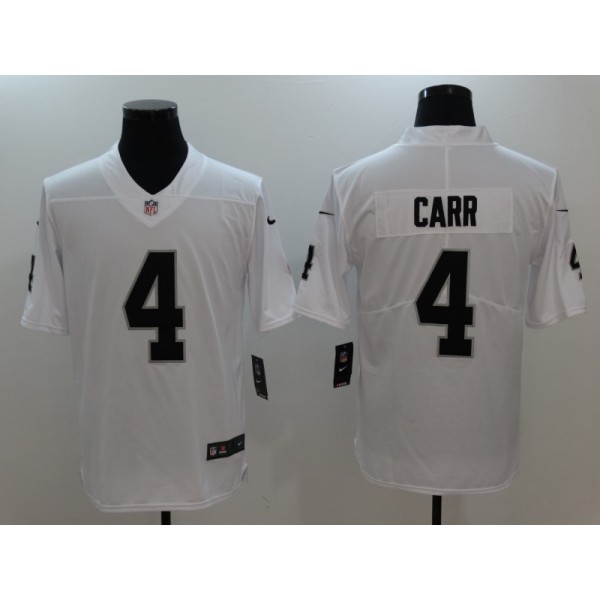 Raiders #4 Derek Carr Nike White Vapor Untouchable Limited Stitched Jersey