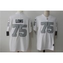 Raiders #75 Howie Long White Stitched Limited Rush Nike Jersey