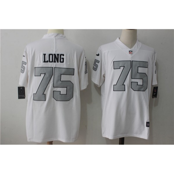 Raiders #75 Howie Long White Stitched Limited Rush Nike Jersey
