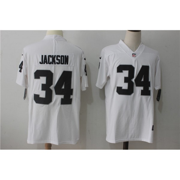 Raiders #34 Bo Jackson White Stitched Vapor Untouchable Limited Nike Jersey
