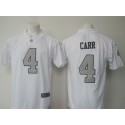 Raiders #4 Derek Carr White Limited Rush Stitched Nike Jersey