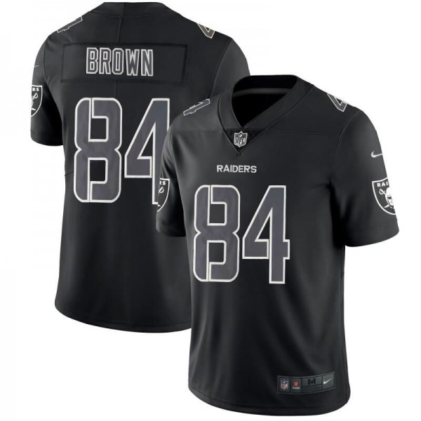 Raiders #84 Antonio Brown Black Impact Limited Stitched Jersey