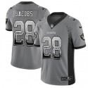 Raiders #28 Josh Jacobs Black Drift Fashion Color Rush Limited Stitched Jersey