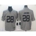 Raiders #28 Josh Jacobs Grey Limited Stitched Jersey