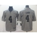 Raiders #4 Derek Carr Grey Limited Stitched Jersey