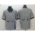 Raiders #34 Bo Jackson Gray Drift Fashion Color Rush Limited Stitched Jersey