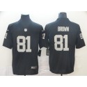 Raiders #81 Tim Brown Black Vapor Untouchable Limited Stitched Jersey