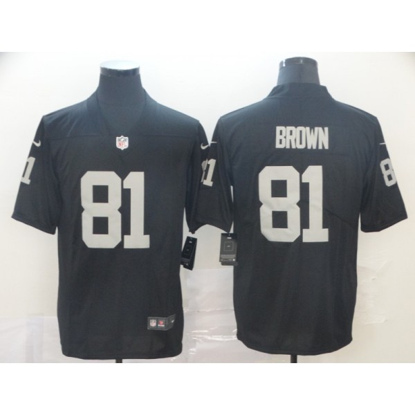 Raiders #81 Tim Brown Black Vapor Untouchable Limited Stitched Jersey
