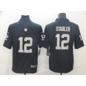 Raiders #12 Kenny Stabler Black Vapor Untouchable Limited Stitched Jersey