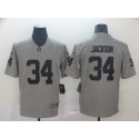 Raiders #34 Bo Jackson Grey Limited Stitched Jersey
