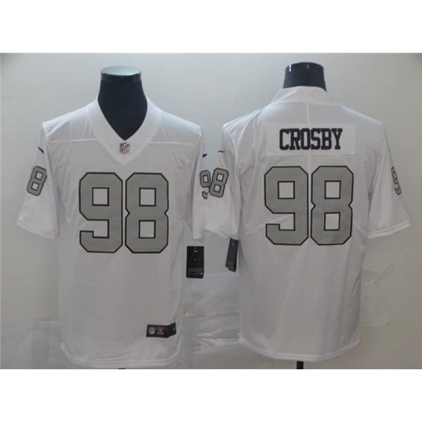 Raiders #98 Maxx Crosby White Color Rush Limited Stitched Jersey
