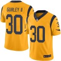 Rams #30 Todd Gurley II Gold Stitched Limited Rush Nike Jersey